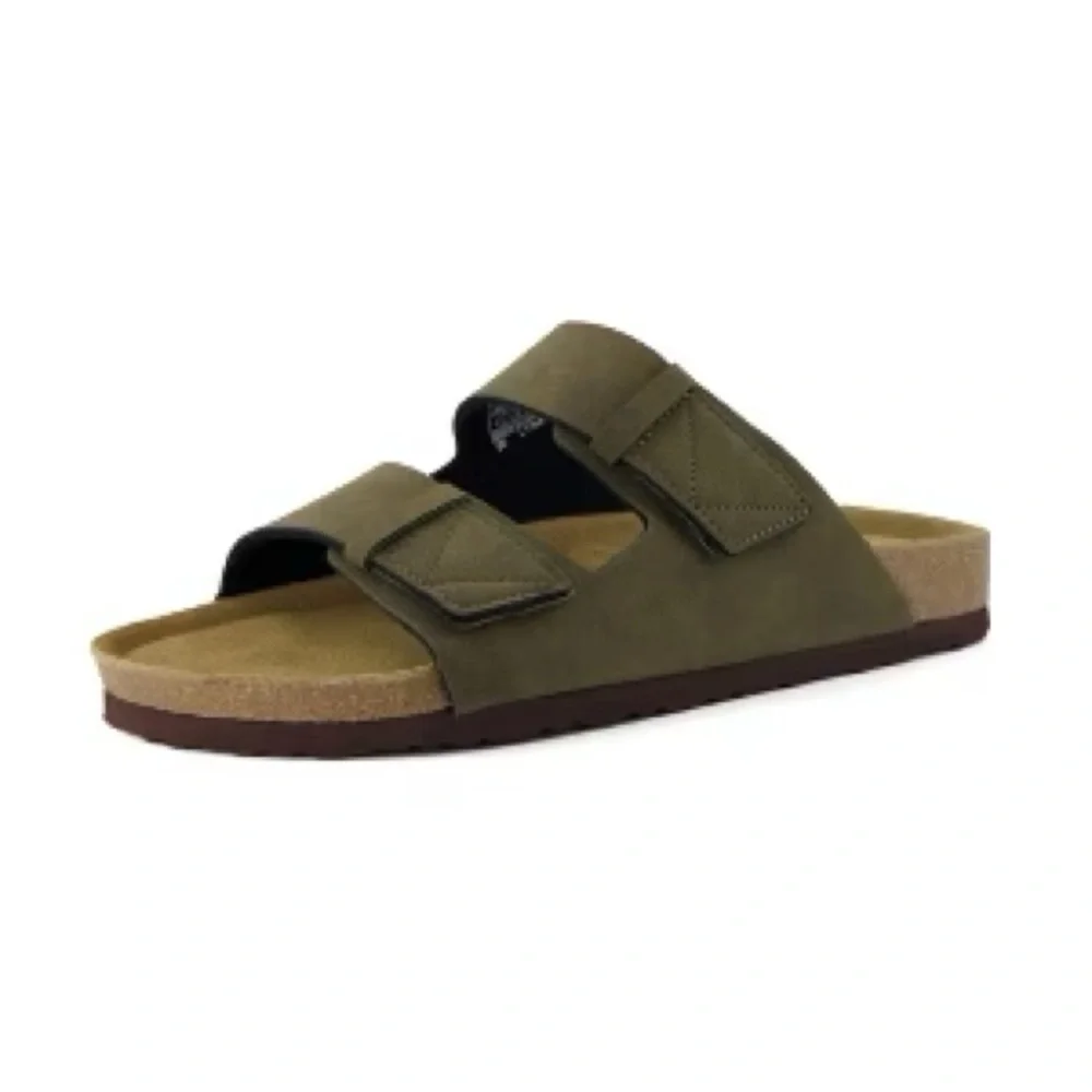 CUSHIONAIRE Men's Lynx Cork footbed Sandal with‎ +Comfort
